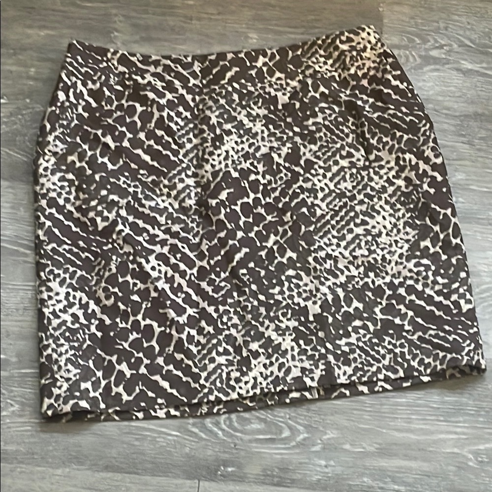 LOFT Black and White Mini Pencil Skirt Cocktail